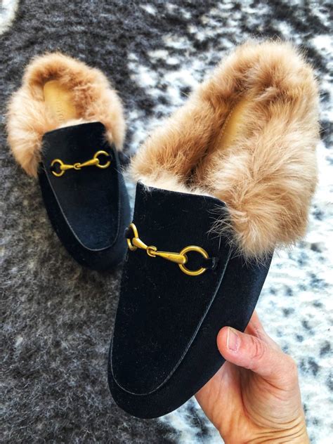 fake gucci mules with fur